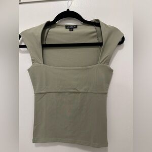 J.Crew Sage Green Cap Sleeve Top